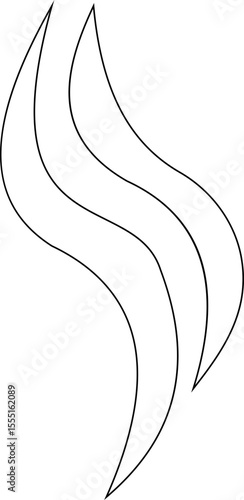 Aromas vaporize icon trendy flat hand drawn line comic doodle. Smells vector, hot aroma air fragrance , stink or cooking steam symbols, smelling or vapor, smoking or odors. cloud or wind silhouette.