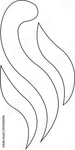 Aromas vaporize icon trendy flat hand drawn line comic doodle. Smells vector, hot aroma air fragrance , stink or cooking steam symbols, smelling or vapor, smoking or odors. cloud or wind silhouette.