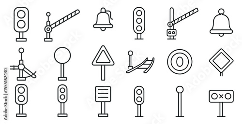 Collection of traffic signs and signals, including a stop sign, a yield sign, and a traffic light