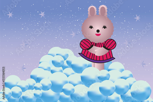 Bunny In A Snowy Dreamscape