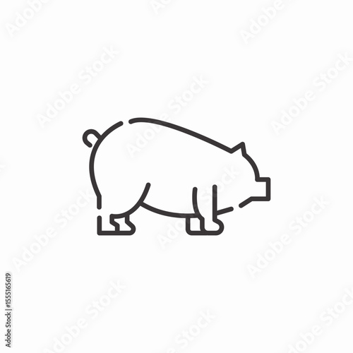 pig animal icon sign vector