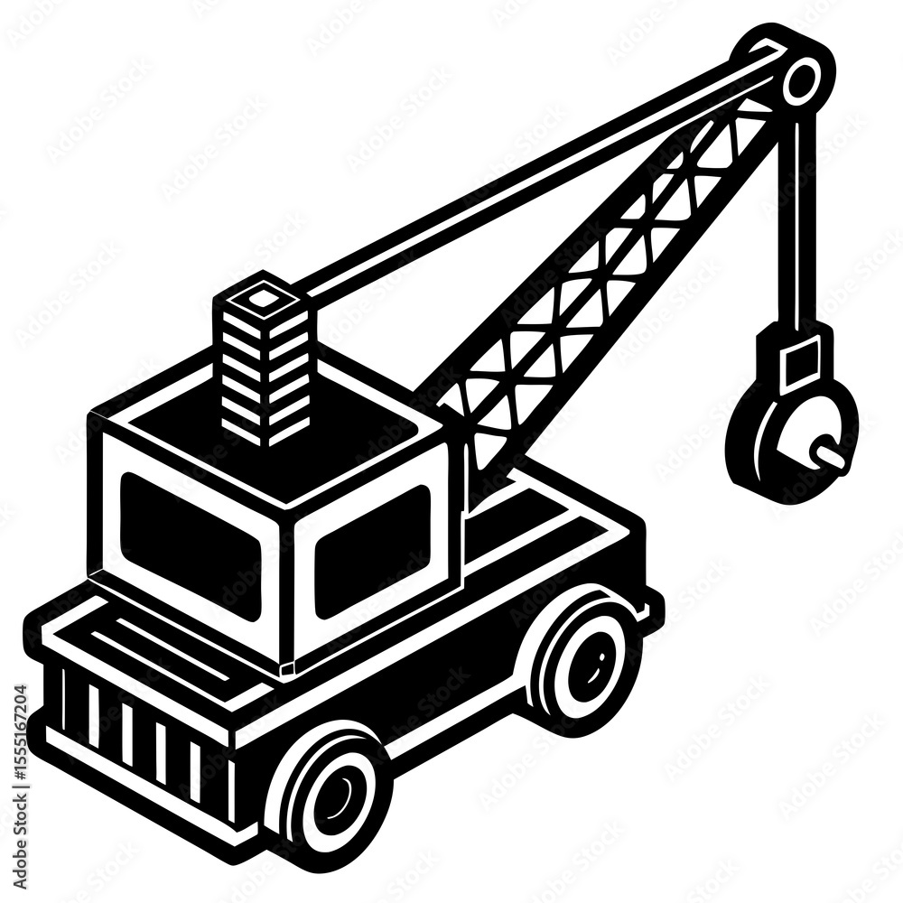 Naklejka premium crane and building