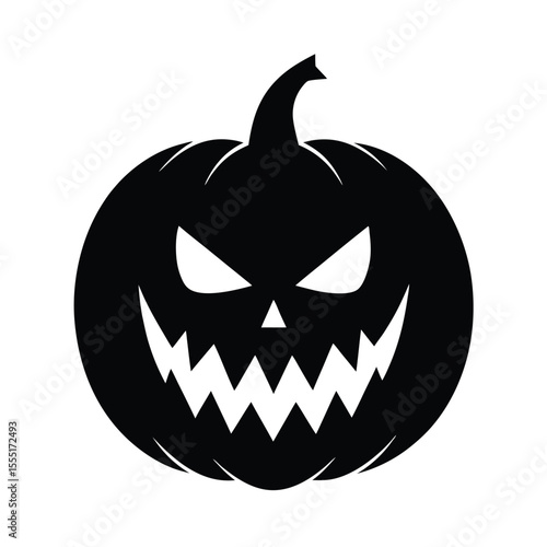 Halloween pumpkin vector silhouette