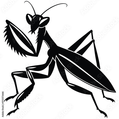 black praying mantis insect silhouette clip art preview