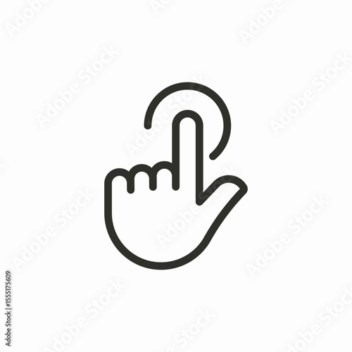 finger tap icon sign vector