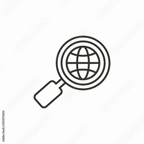 global search magnifier icon sign vector