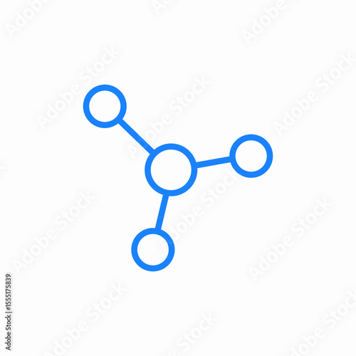 molecular structure diagram icon sign vector