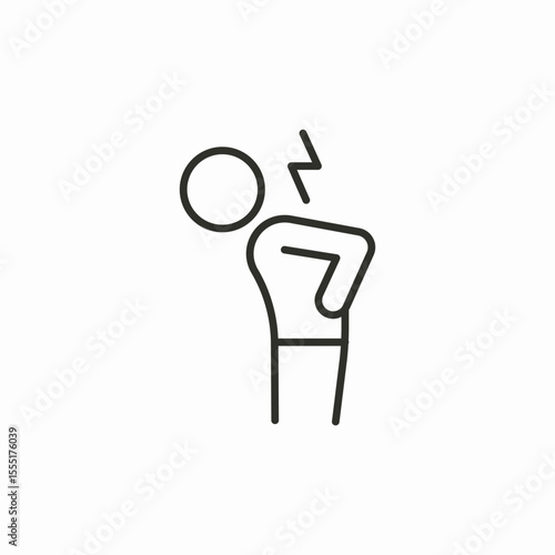 person neck pain icon sign vector