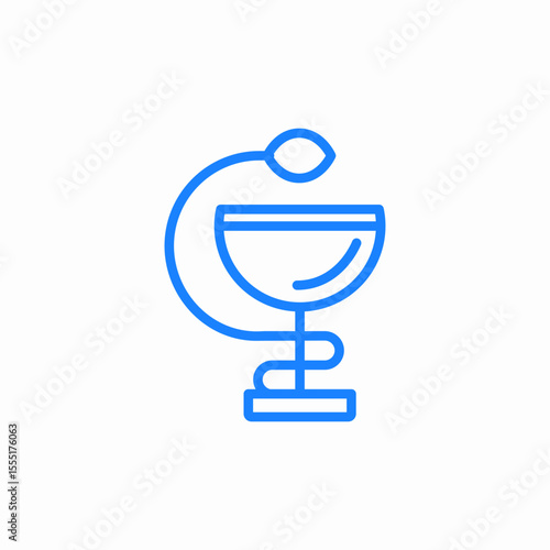pharmacy cup snake icon sign vector