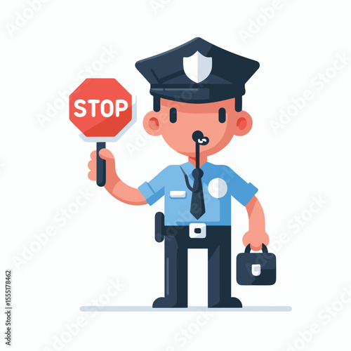 Police Officer Vector Logo Design