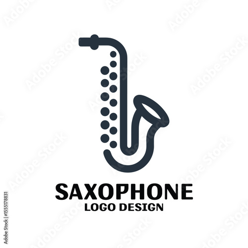 Saxophone Vector Logo Design