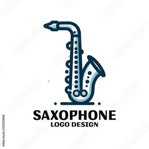 Saxophone Vector Logo Design