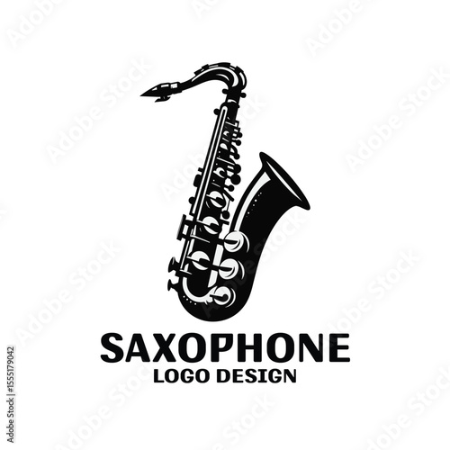 Saxophone Vector Logo Design