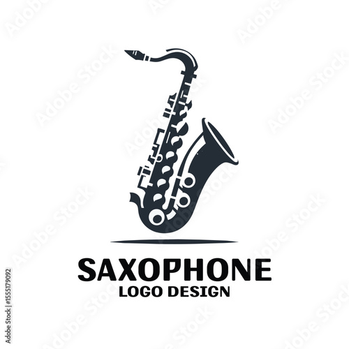 Saxophone Vector Logo Design