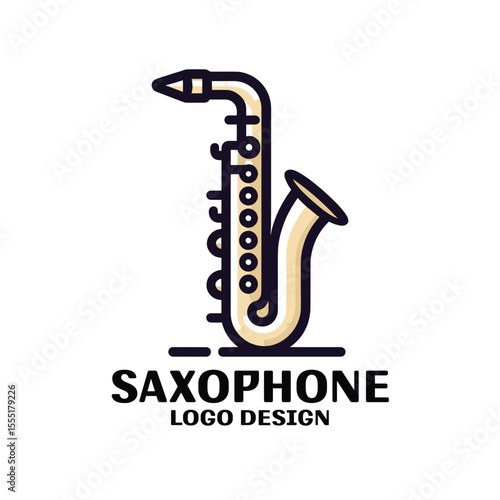 Saxophone Vector Logo Design