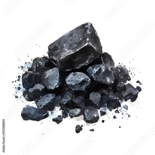 Tar, watercolor painting vector, isolated on a white background.