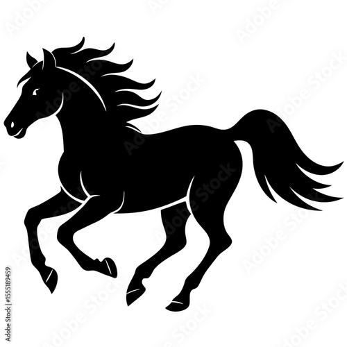 horse silhouette vector