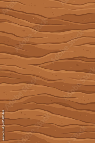 Seamless Cartoon Sandstone Texture Background. Natural Brown Rock Layer Pattern. Abstract Geology, Desert Terrain, Earth Surface, Stone Wall, Game Environment, Vector Illustration for Design Projects