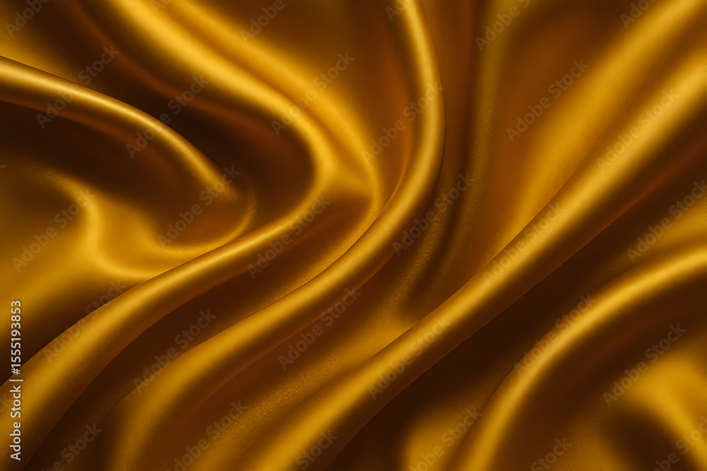 Fototapeta premium Luxurious Golden Satin Fabric Texture – Elegant Smooth Cloth Background