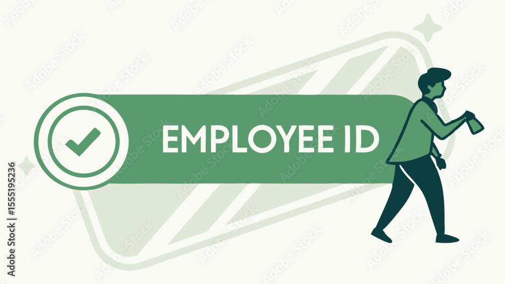 Fototapeta premium Employee ID Verification with Person.