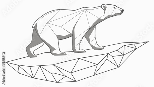 Geometric Polar Bear on Ice 1.