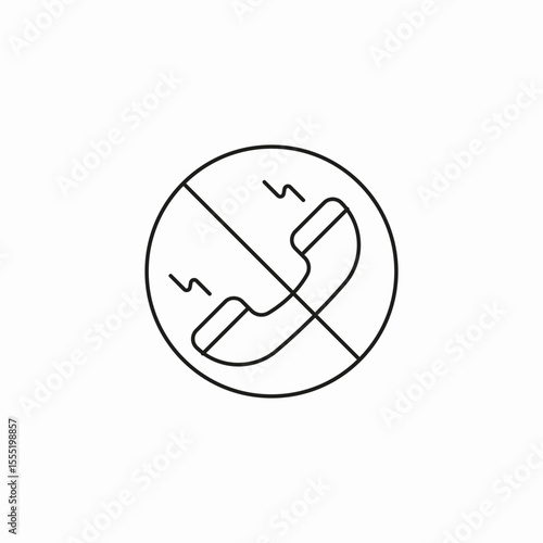 no phone calls icon sign vector