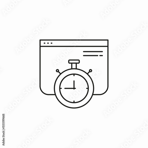 website speed timer icon sign vector