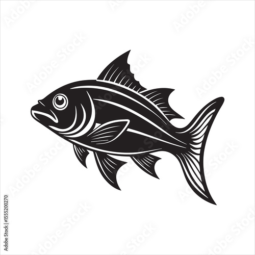 basa fish vector art illustration