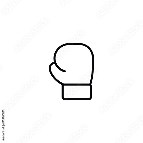 Boxing glove outline side view icon