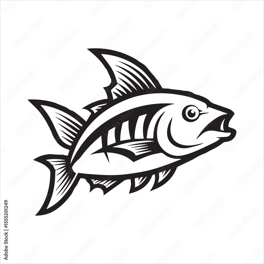 Obraz premium basa fish vector art illustration