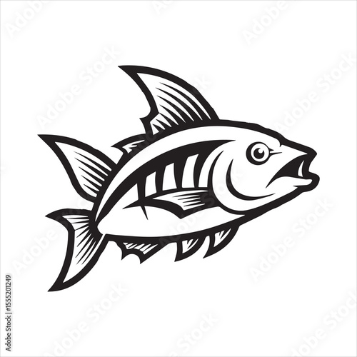 basa fish vector art illustration