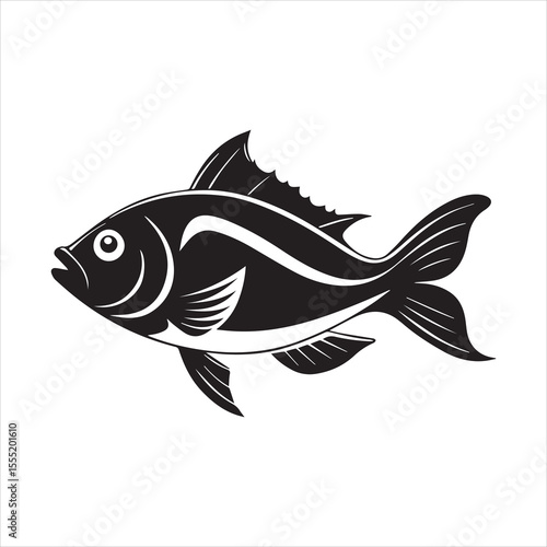 basa fish vector art illustration