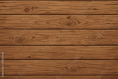 Seamless rustic wooden planks texture background with natural wood grain, knots, and weathered vintage look. Vector cartoon illustration for floor, wall, paneling, construction, or decorative design