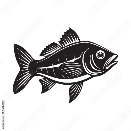 basa fish vector art illustration