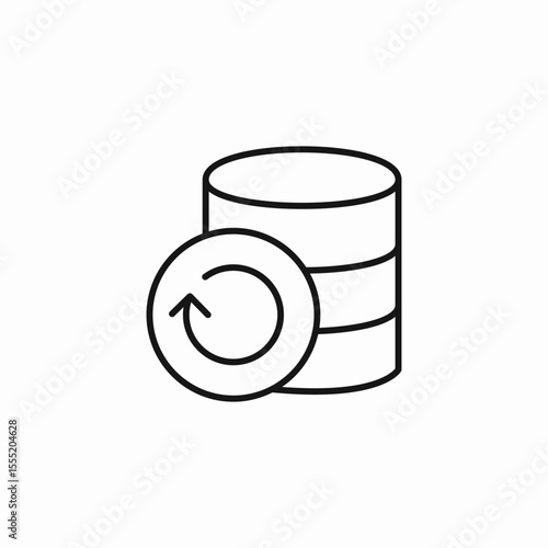 database backup restore icon sign vector