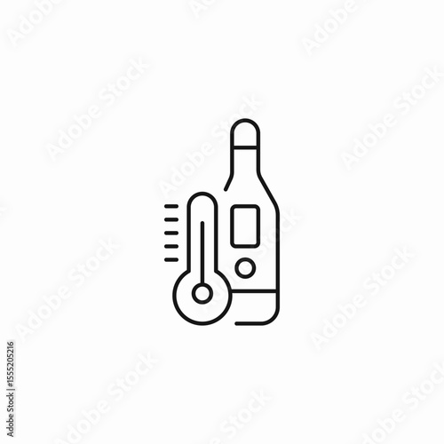 medical thermometer bottle icon sign vector