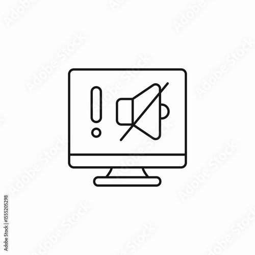 muted audio alert icon sign vector