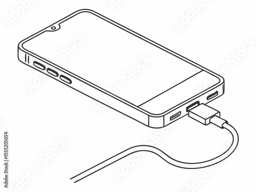 Smartphone with messaging app icon