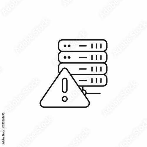 server error alert icon sign vector