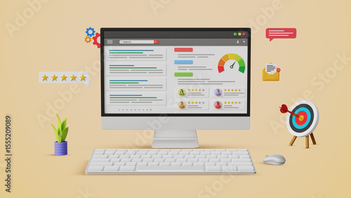 Fotografie SEO ranking, SEO analysis, SERP, Search engine result page, website marketing, results query, organic reviews, website optimization