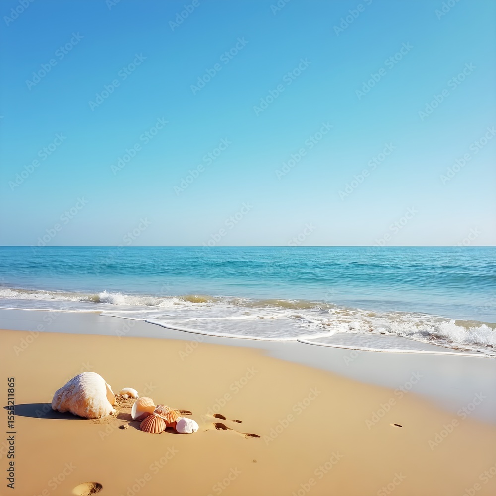 sea shell on the beach beautiful landscape tropical coast ocean summer beach sea shell on the beach beautiful landscape tropical coast ocean summer beach