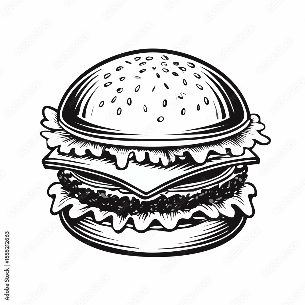 Burger Mascot Stock Illustrations isolated on white background. Burger Mascot Stock Illustrations isolated on white background.