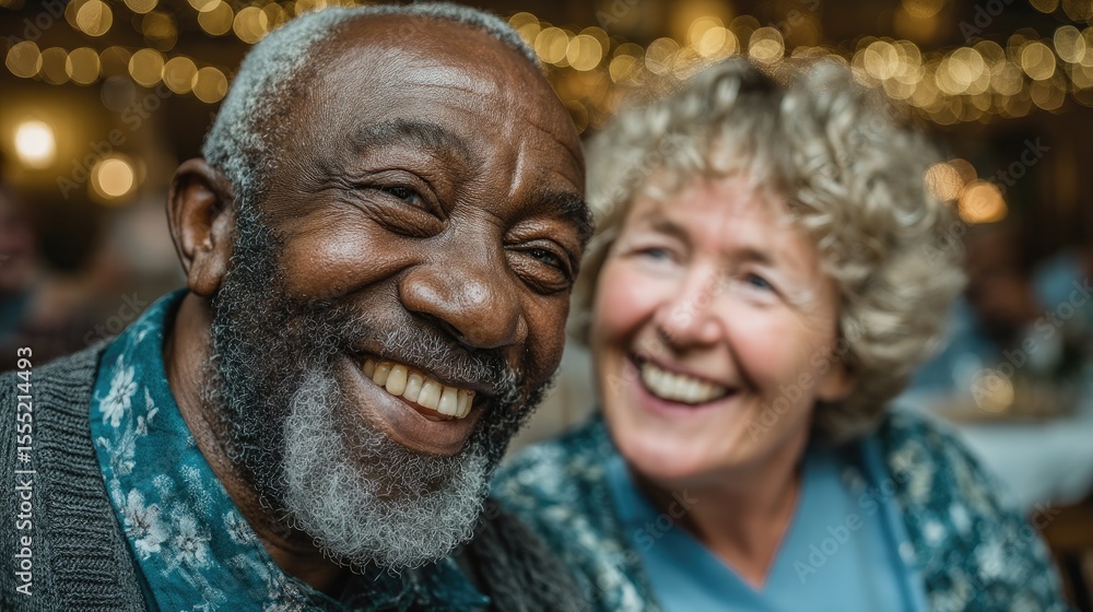 Joyful Elderly Couple Sharing a Tender Moment Joyful Elderly Couple Sharing a Tender Moment