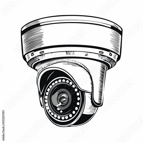 Cctv Camera Image Vector. Security Camera Images vector isolated on white background.