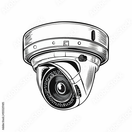 Cctv Camera Image Vector. Security Camera Images vector isolated on white background.
