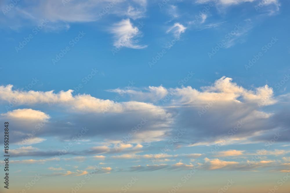 Obraz premium Blue Sky with White Clouds