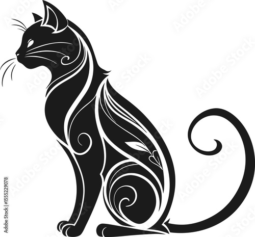 Wallpaper Mural Minimalist Cat Logo Icon Illustration for Pet Brand Identity Animal Shelter Promotion and Veterinary Clinic Marketing Torontodigital.ca