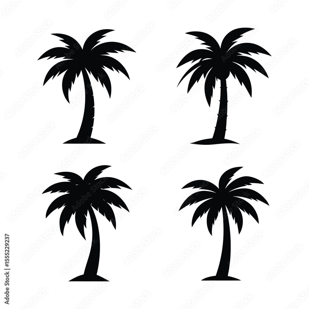 Fototapeta premium palm trees silhouettes