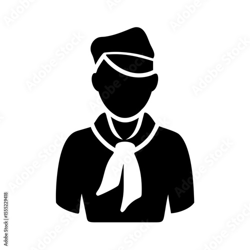 flight attendant silhouette icon for aviation signage