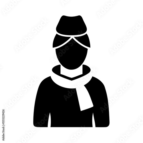 air hostess icon sign and symbol